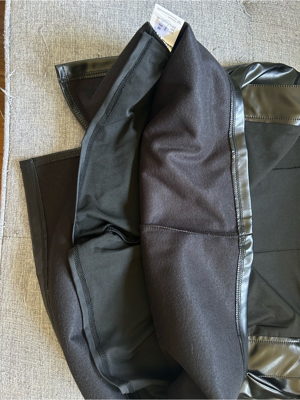Black Faux Leather Mini Skort - Picture 4 of 4